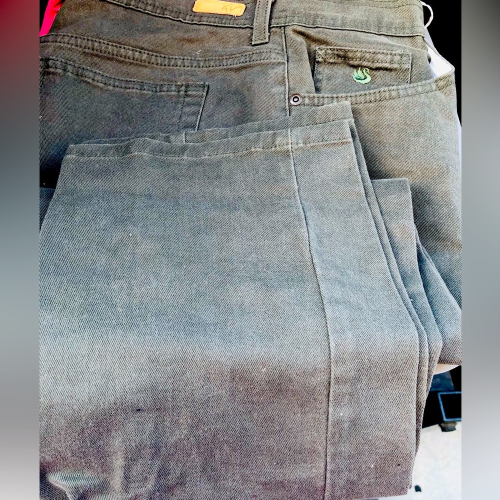 🌹🌹Gloria Vanderbilt Amanda Forest Green Jeans Size 14🌹🌹 - Picture 5 of 8